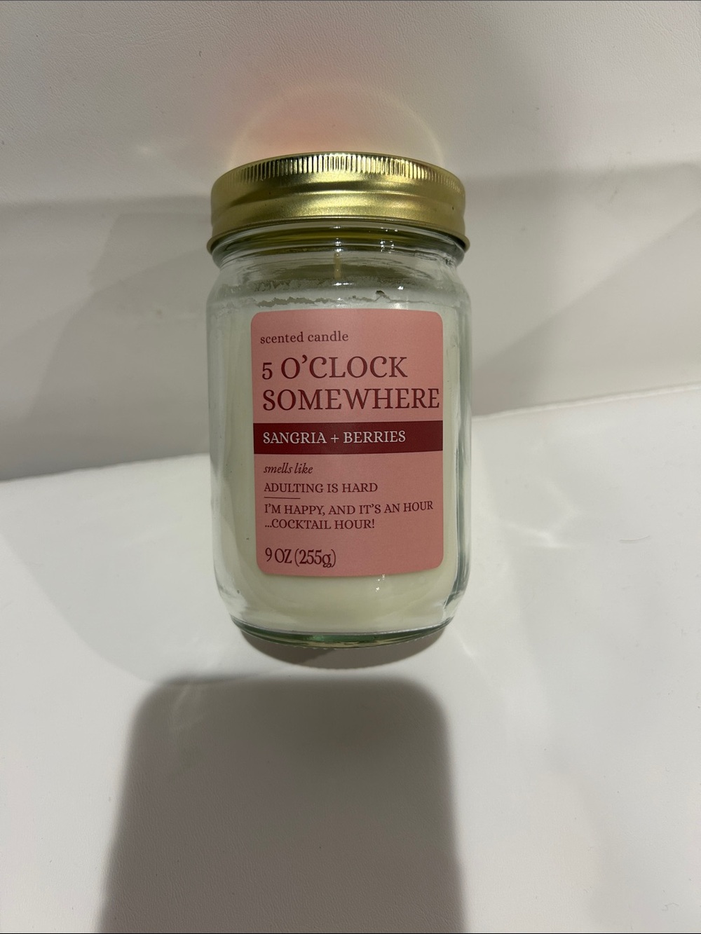 5 O'Clock Somewhere Sangria + Berries Scented Candle - Pink Label